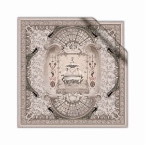 duża jedwabna apaszka  Flaner w Łazienkach Królewskich 